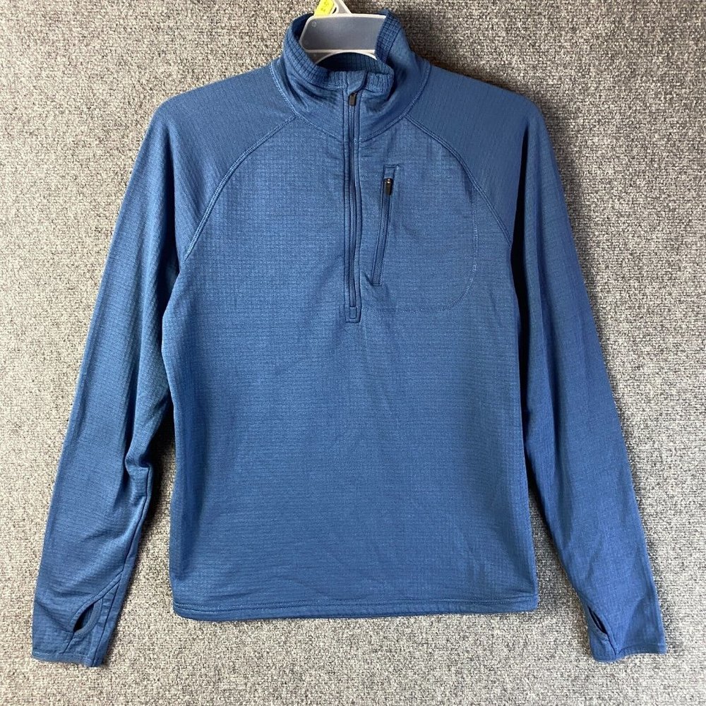 Pacific Trail 1/4 Zip Sweater Medium Men's Long Sleeve Blue Polyester Blend M